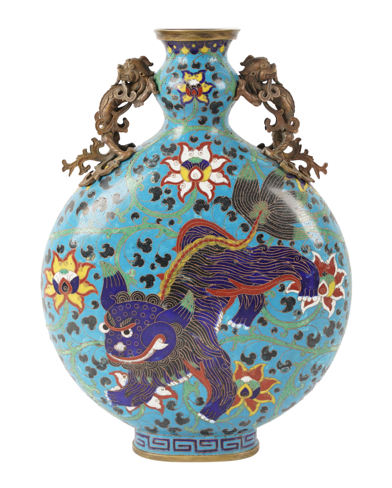 Chinese Cloisonne Moon Flask Vase (1 of 7)