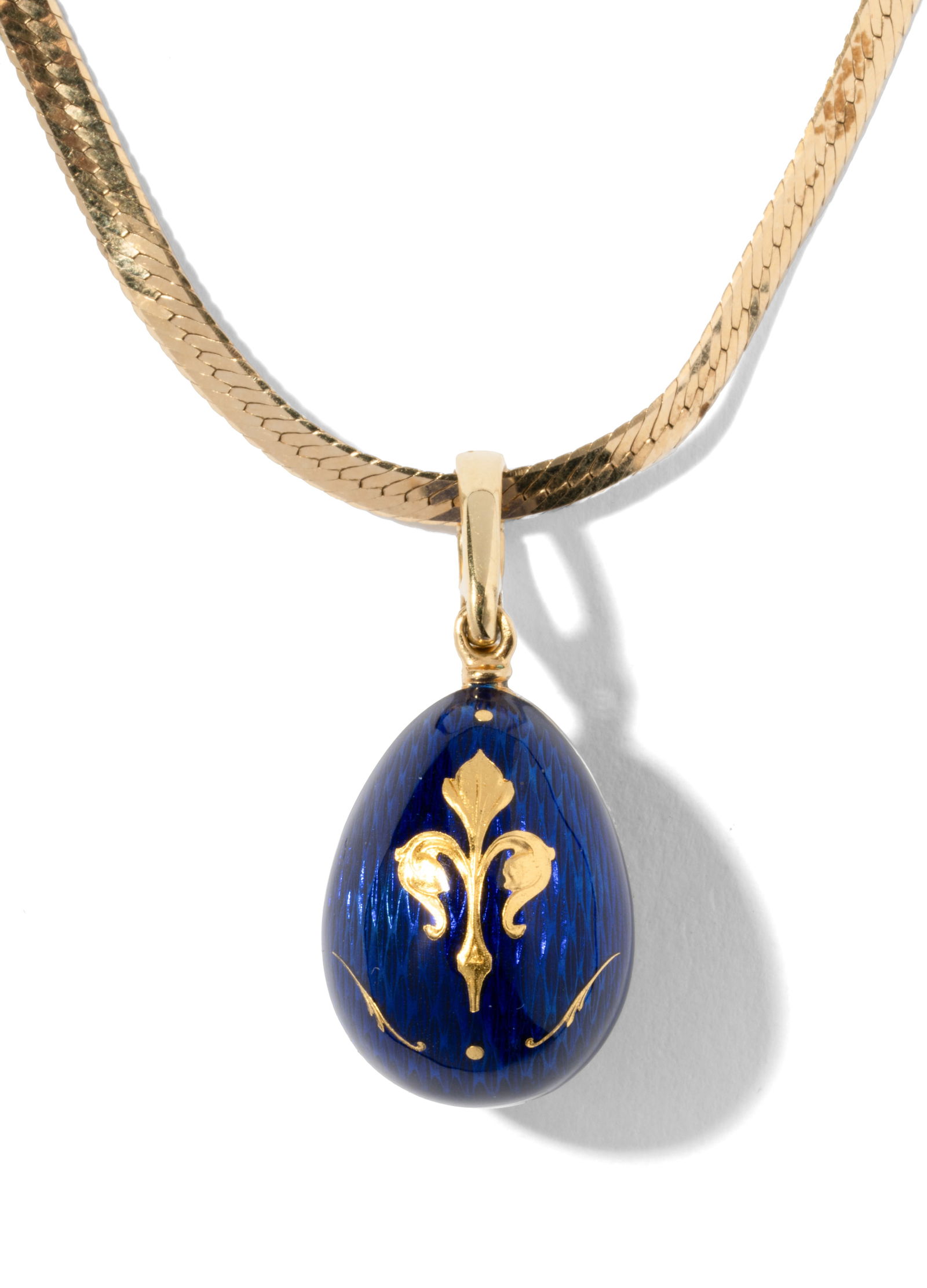 Faberge Yellow Gold Egg Pendant and Necklace (1 of 6)