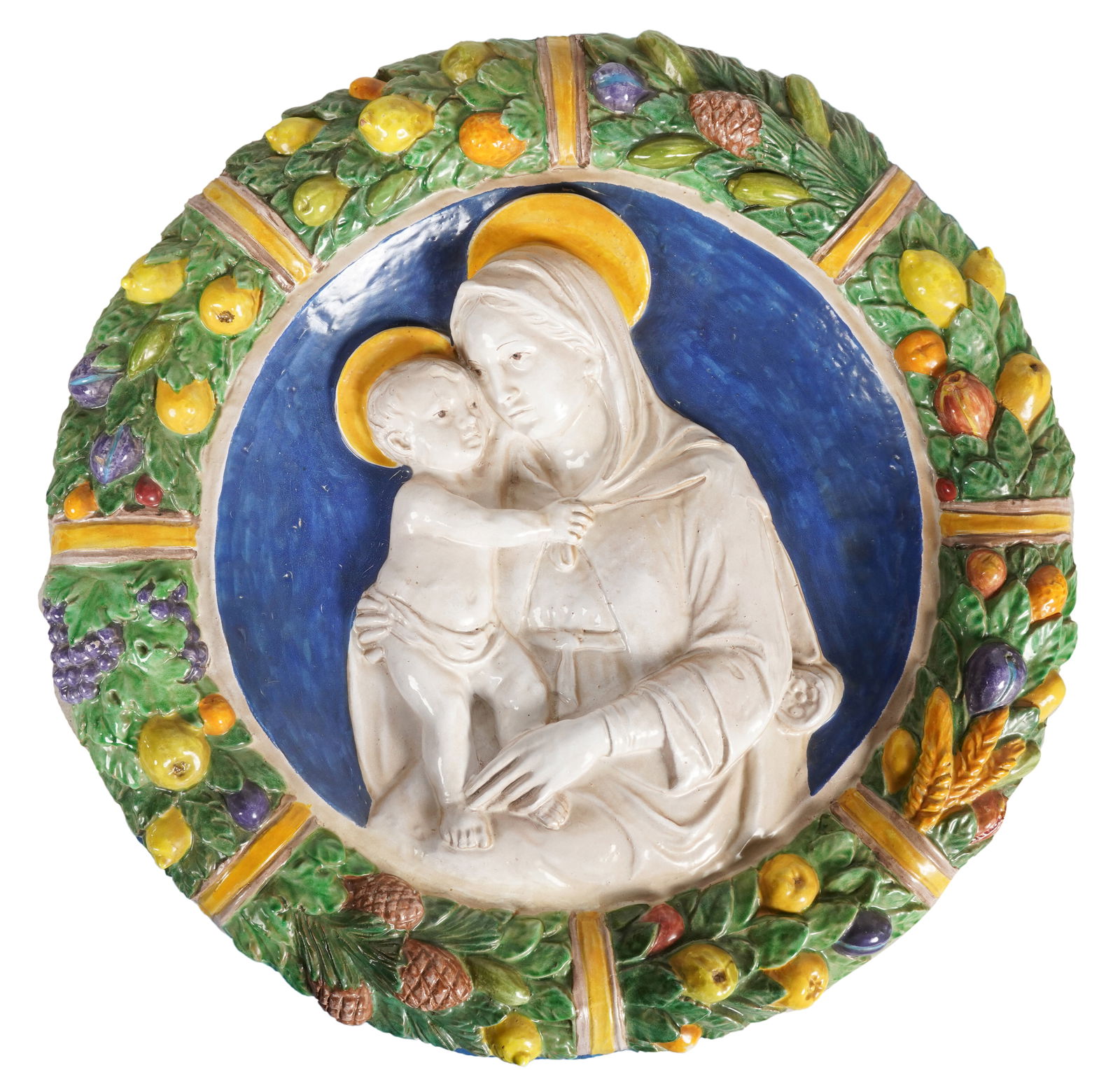 Italian Della Robbia-Style Majolica Relief Plaque (1 of 11)