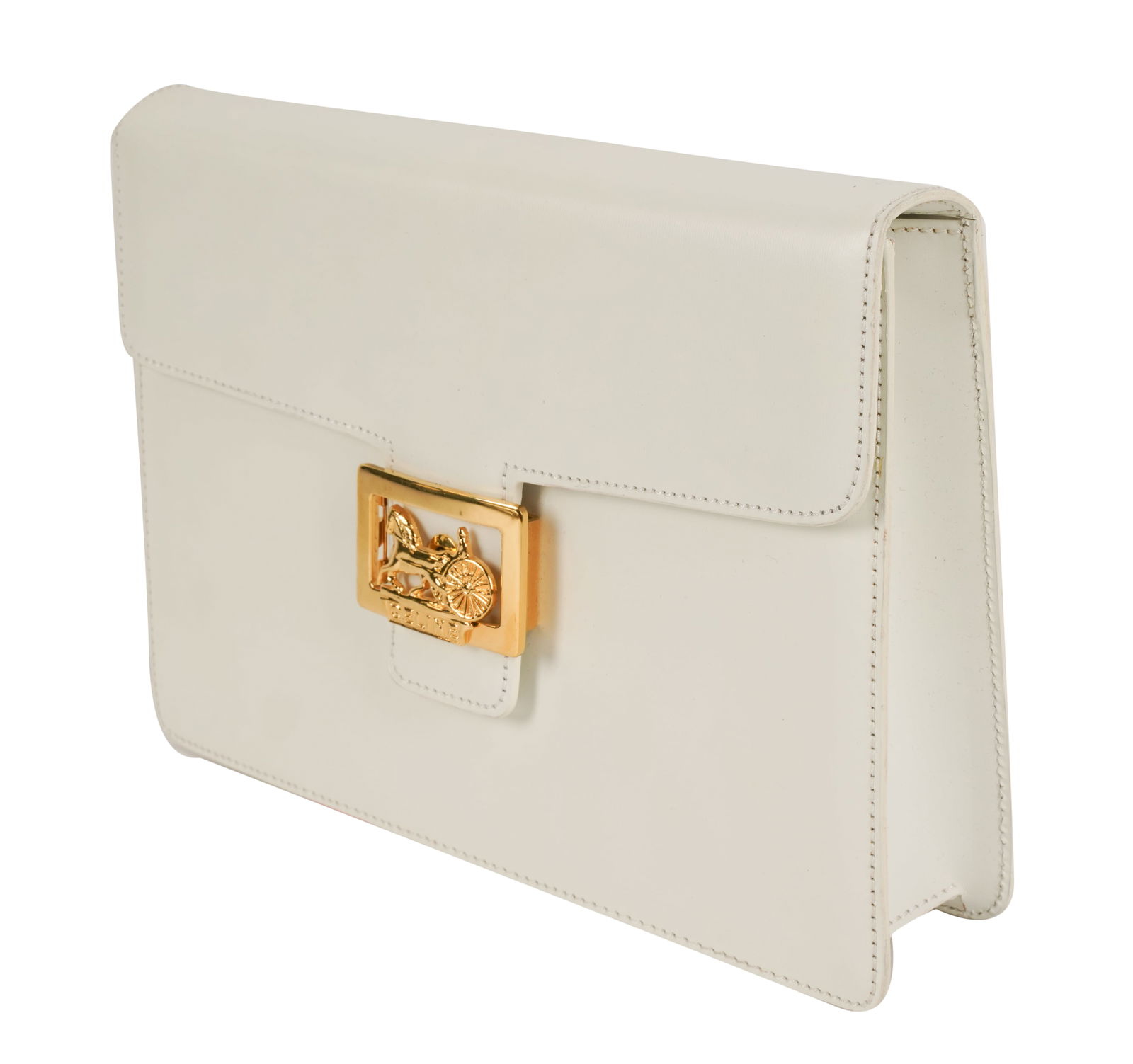 Celine White Leather Clutch (1 of 6)