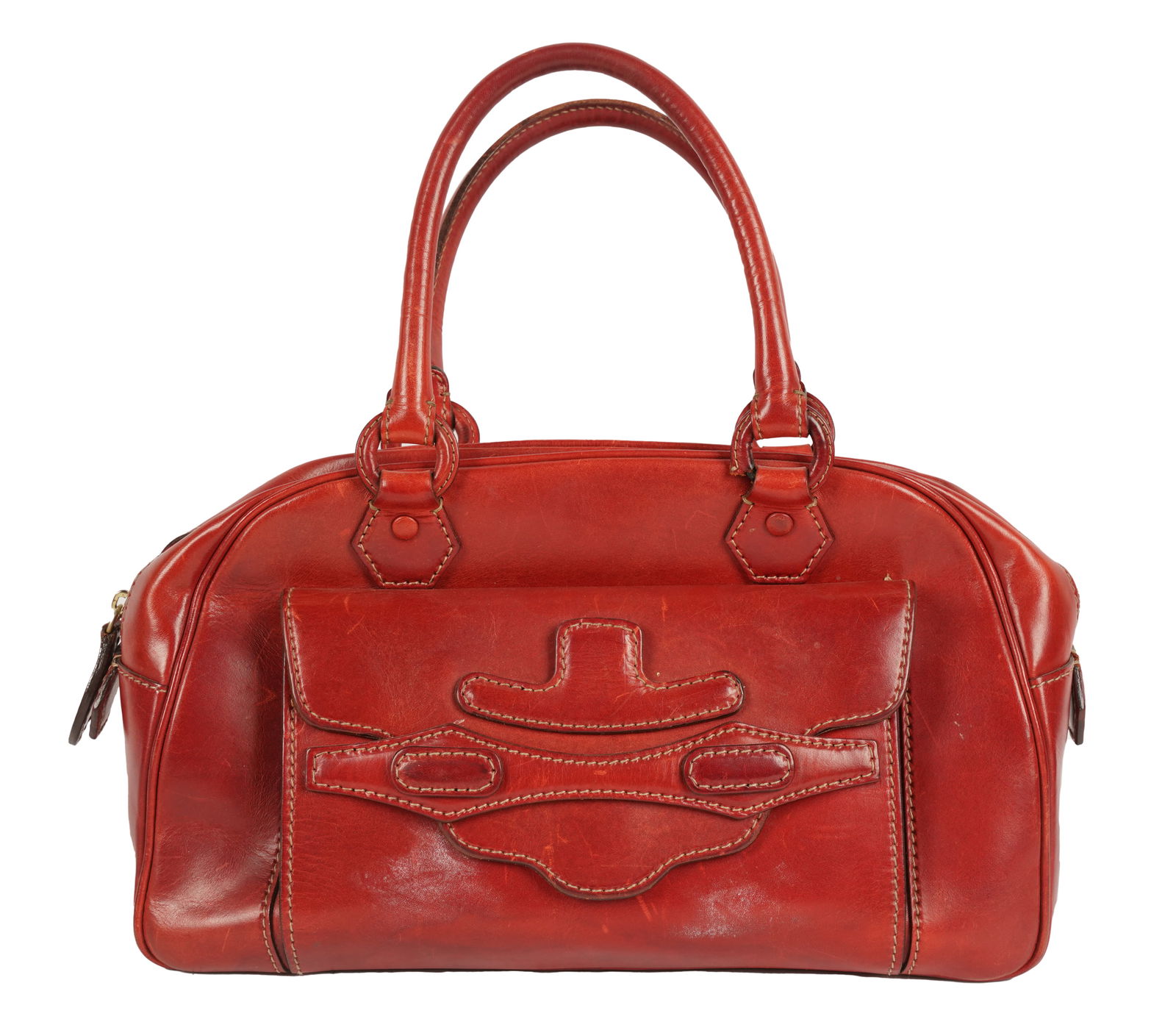 Valentino Red Leather Handbag (1 of 9)