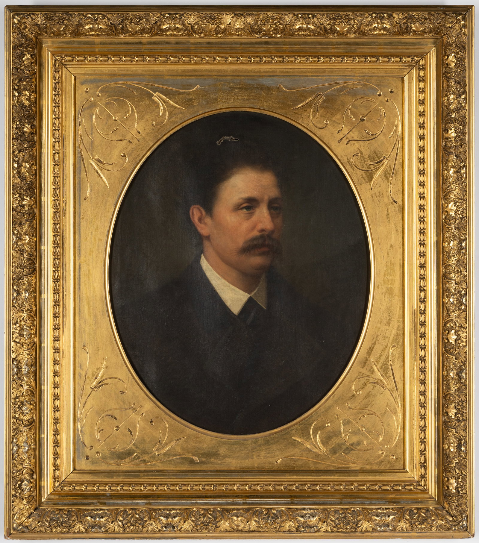 American School: Portrait of a Gentleman: oil on canvas; unsigned 24 x 20 in. (61 x 50.8 cm.), Frame: 34 1/2 x 30 1/2 in. (87.6 x 77.5 cm.)