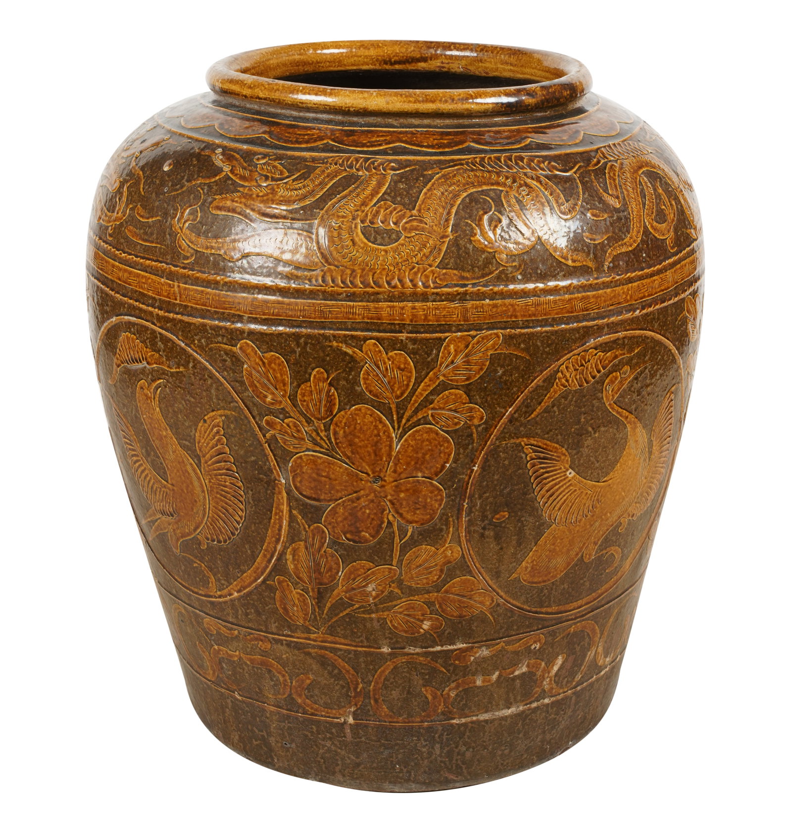 Chinese Glazed Earthenware Jar (1 of 7)