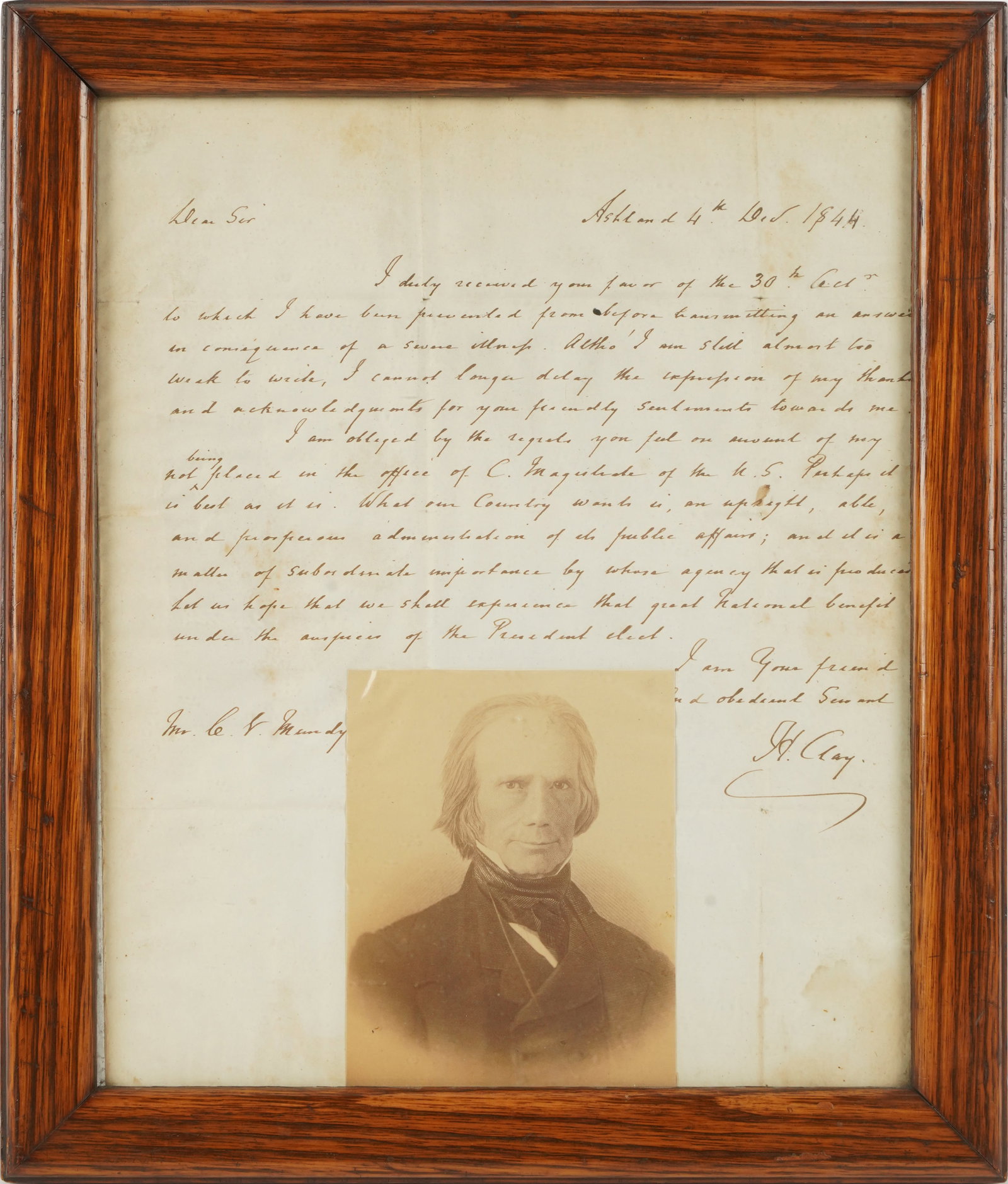 Henry Clay (1777-1852) Signed Letter (1 of 9)