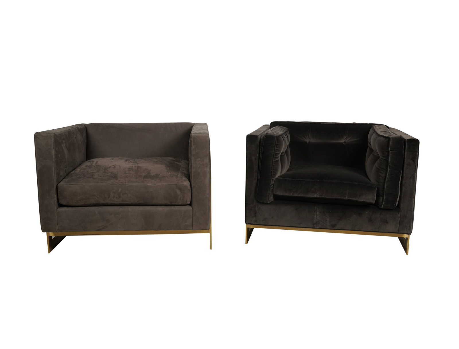 Two Upholstered Brass Armchairs (1 of 10)