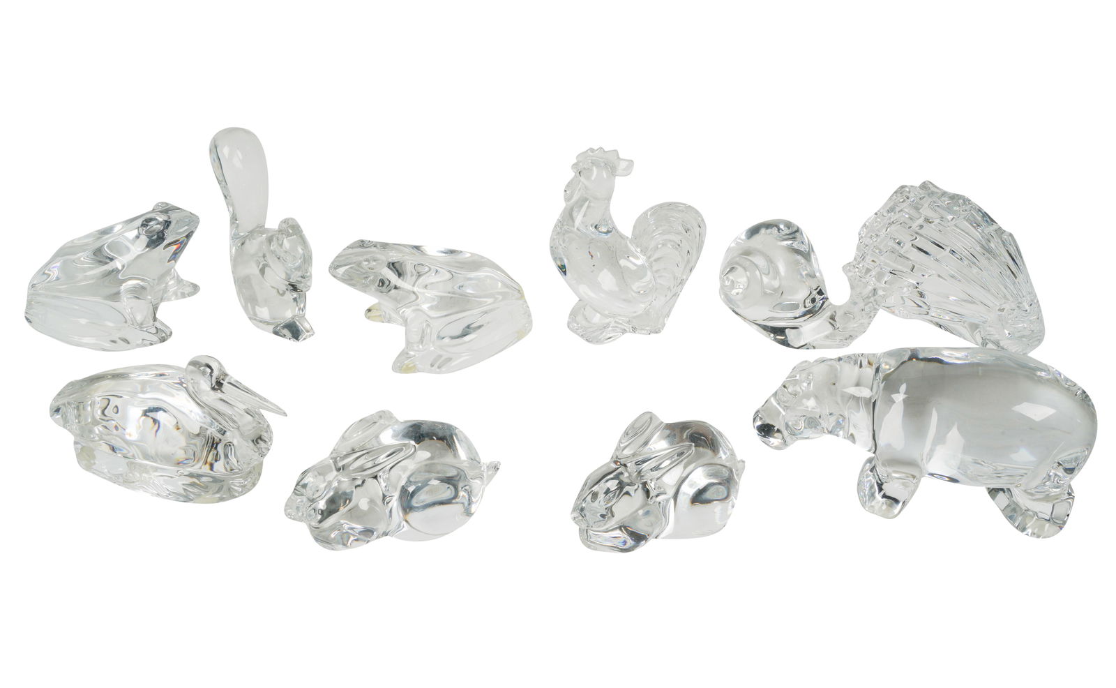 Group of Ten Baccarat Crystal Animal Figures (1 of 7)
