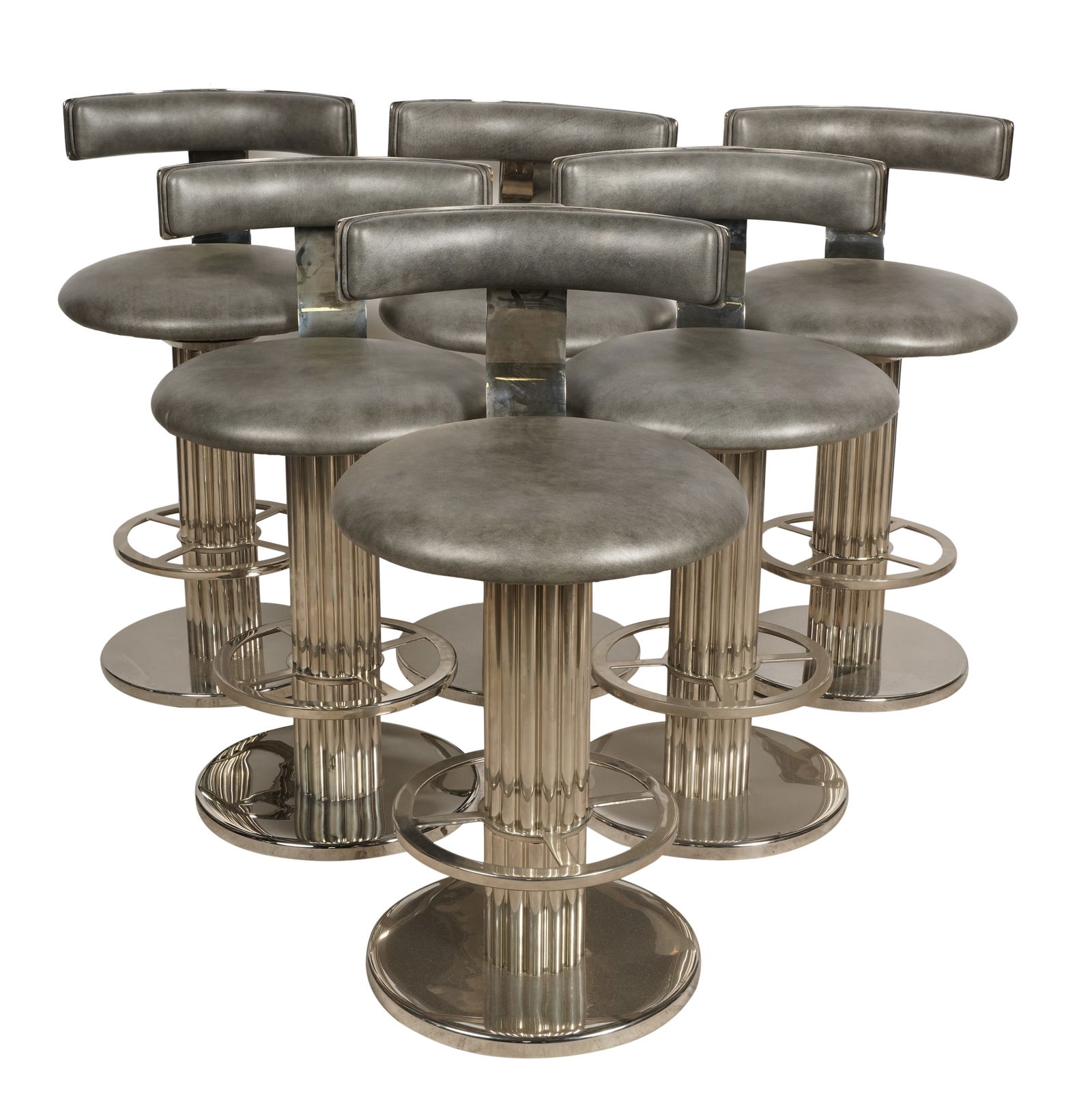 Set of Six Chrome Counter Stools (1 of 11)