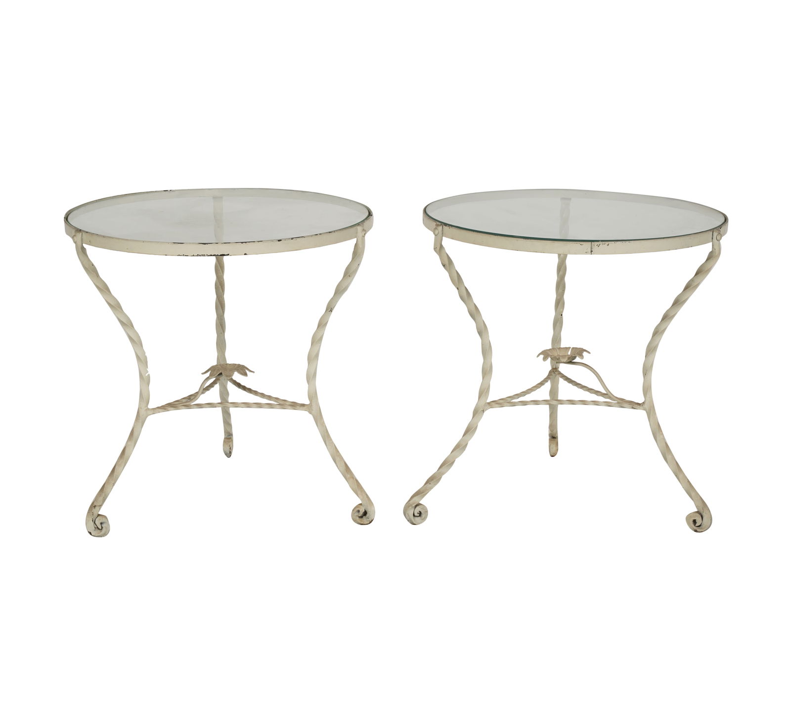 Two White Painted Iron Garden Tables (1 of 9)