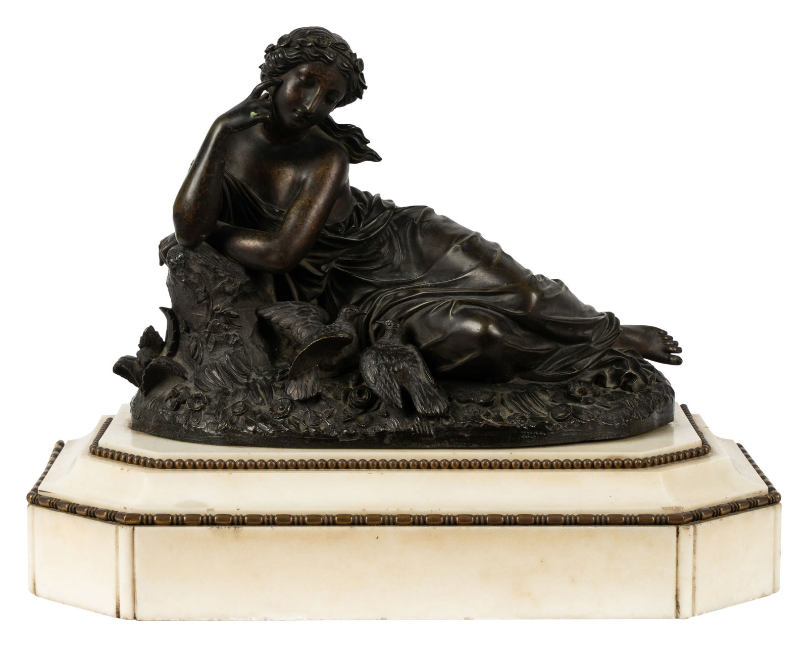 Neoclassical-Style Patinated Bronze Figure of a Woman (1 of 9)