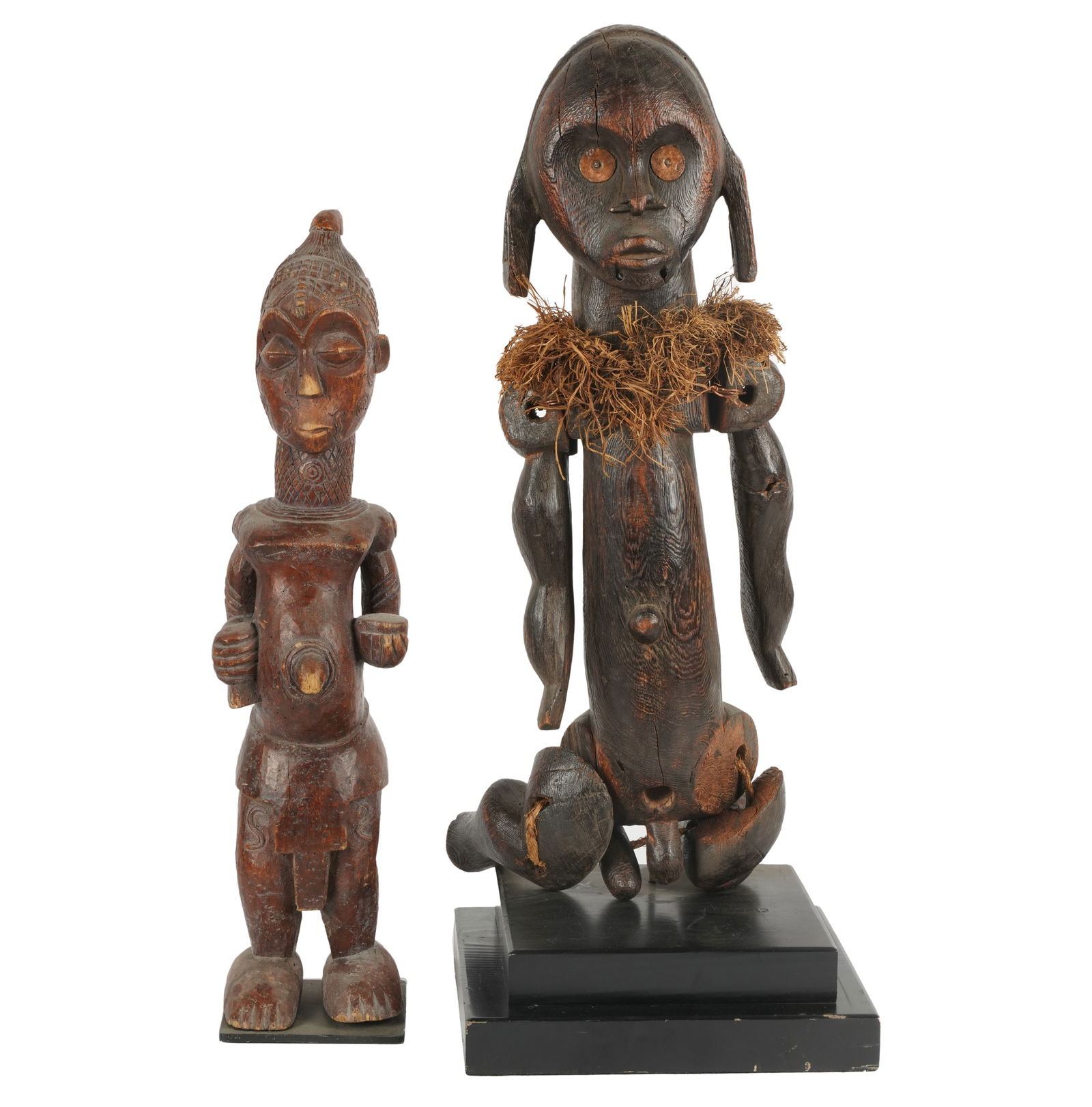 Two Primitive Carved Wood Figures (1 of 7)