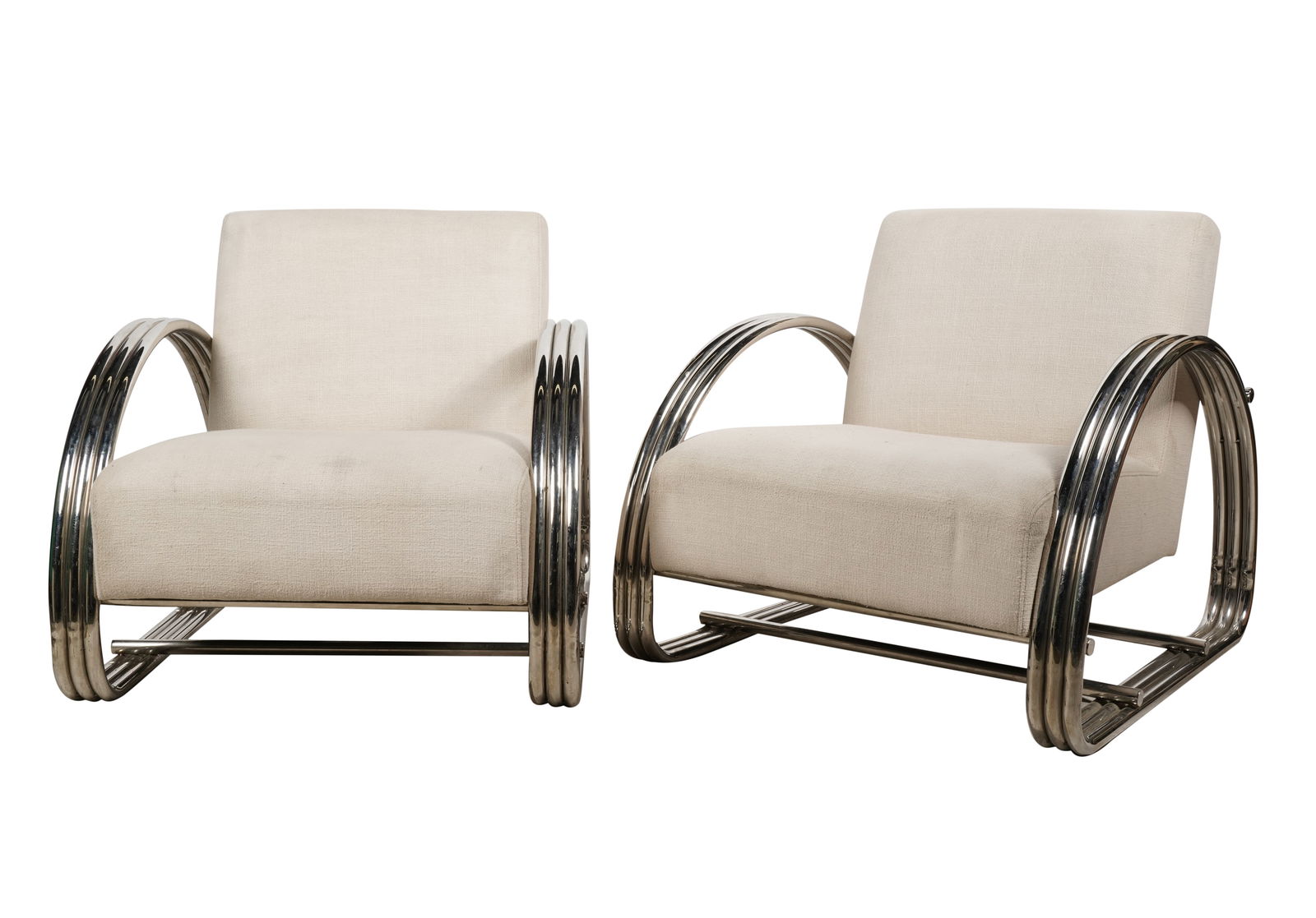 Pair of Art Deco-Style Lounge Chairs (1 of 10)
