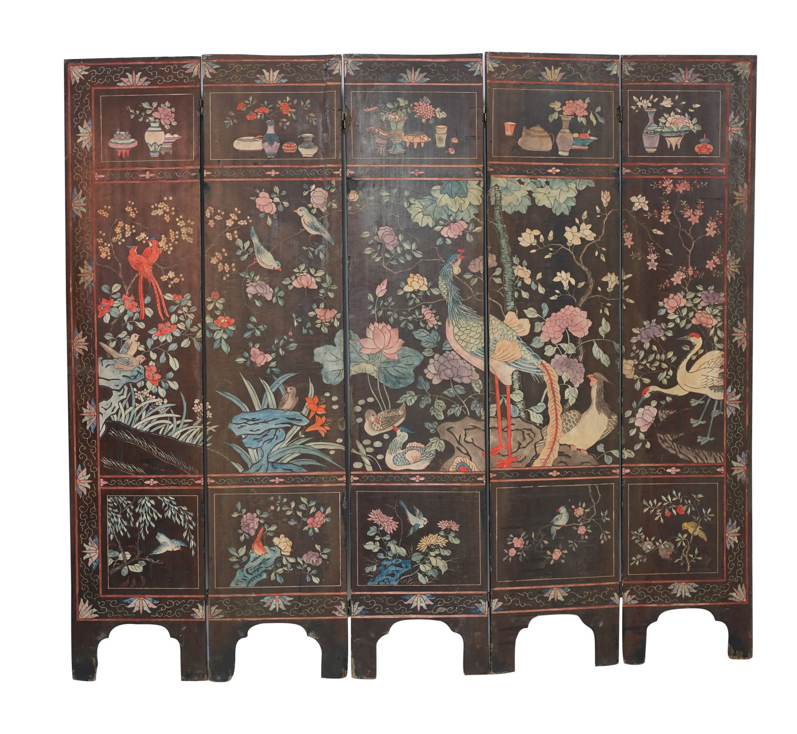 Chinese Five-Panel Coromandel Screen (1 of 12)