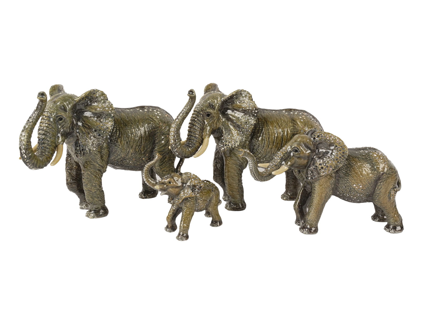 Group of Four Jay Strongwater Elephant Figures (1 of 6)