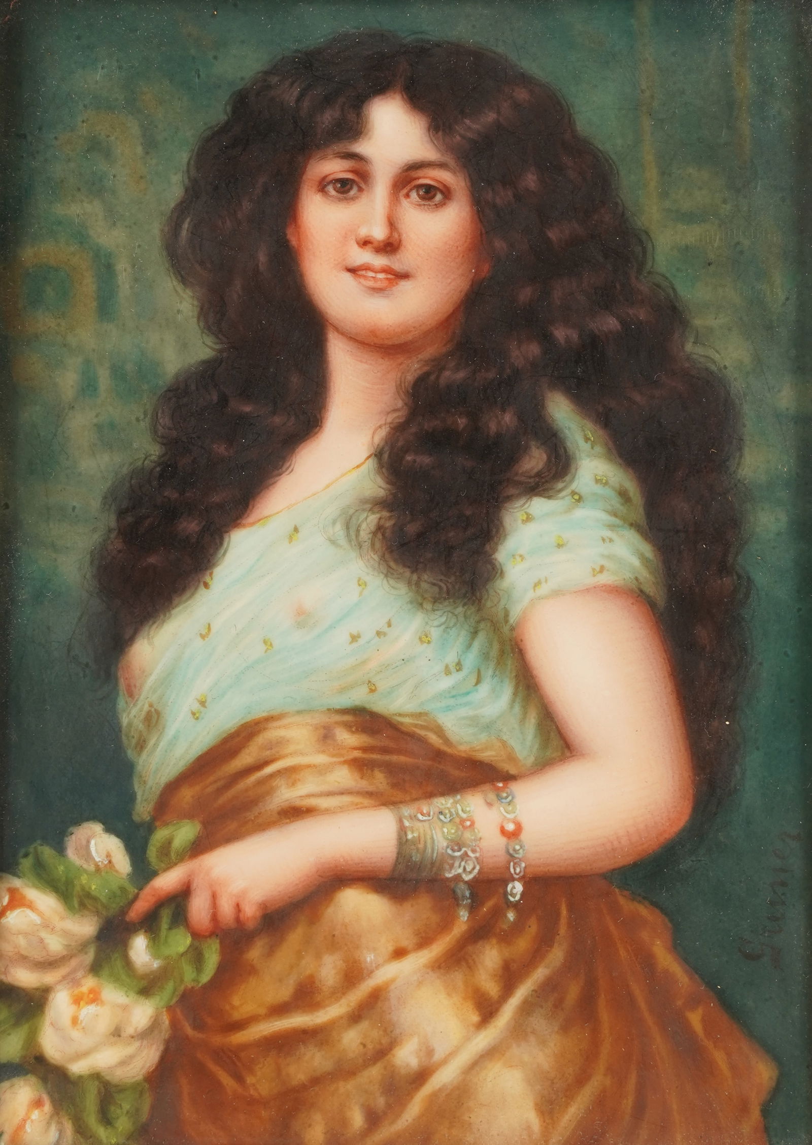 German Painted Porcelain Plaque After Nathaniel Sichel (1 of 9)