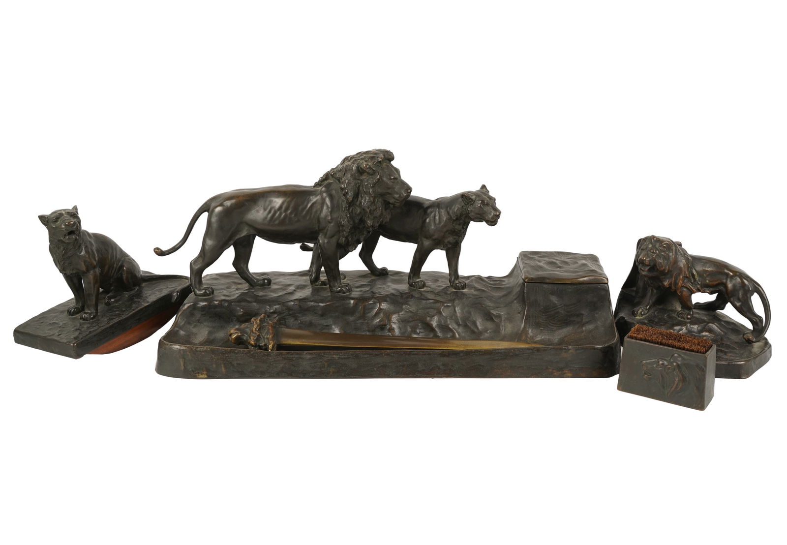 Friedrich Gornik (1877-1943): Bronze Figural Desk Set (1 of 11)