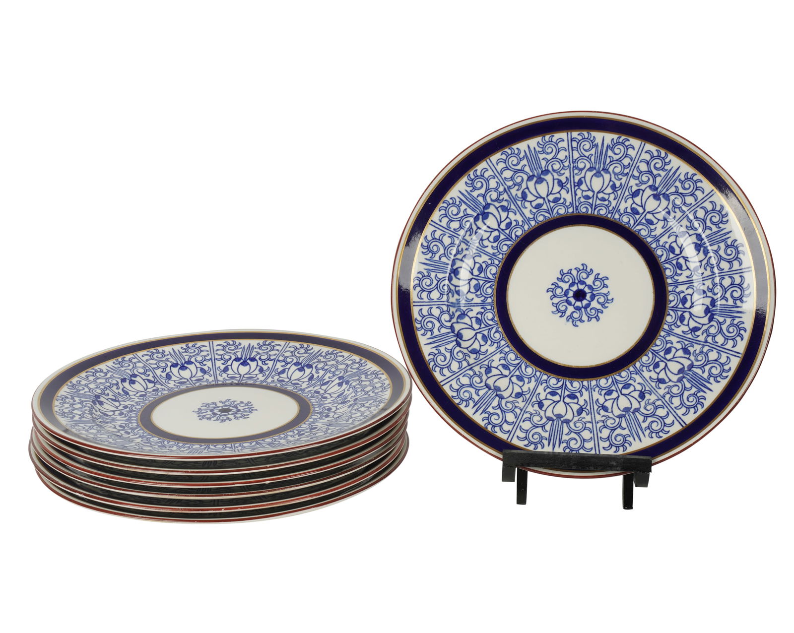 Set of Seven Royal Worcester Porcelain Dinner Plates (1 of 8)