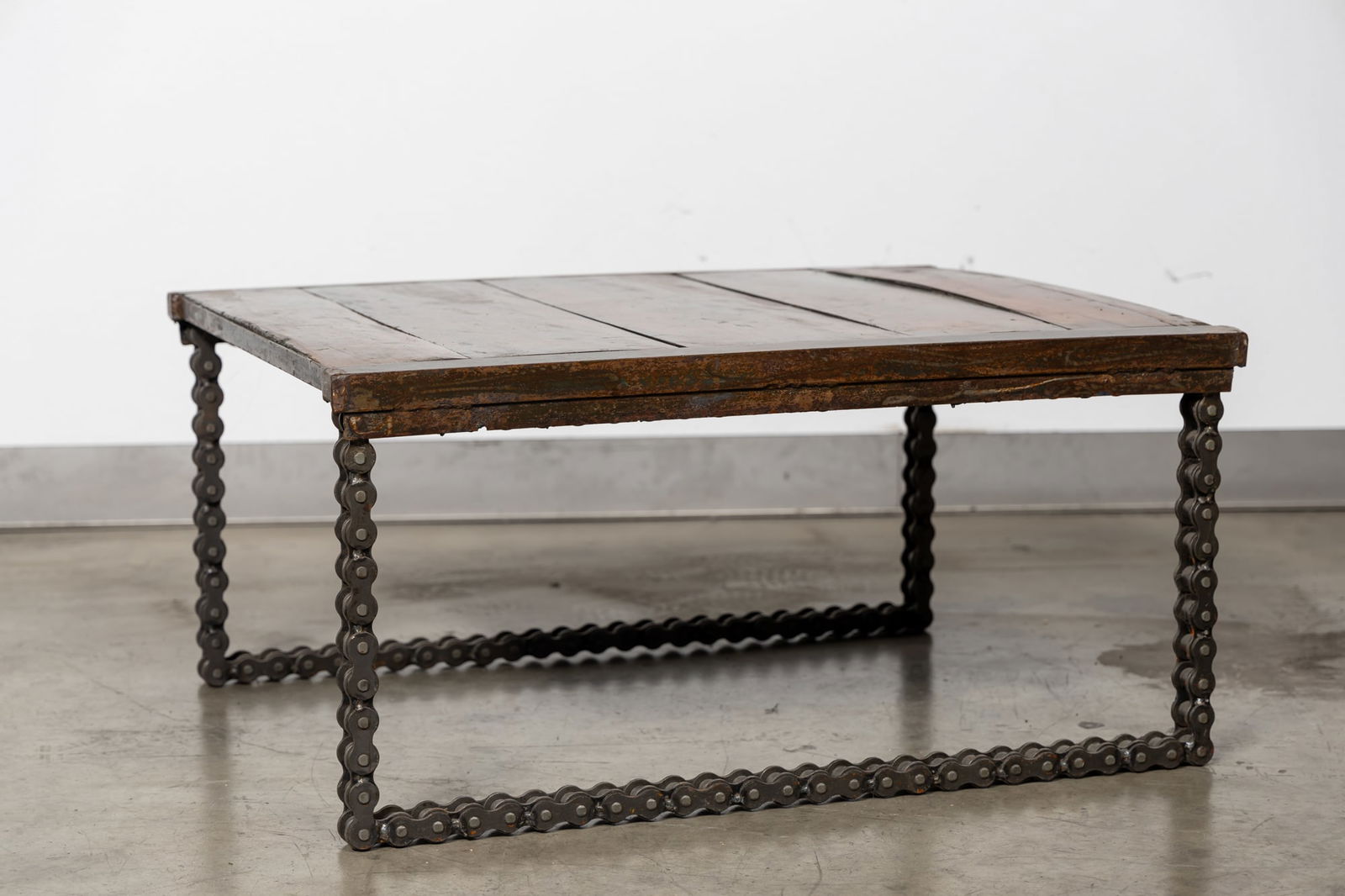 Steel Chain and Wood Top Industrial Coffee Table (1 of 11)