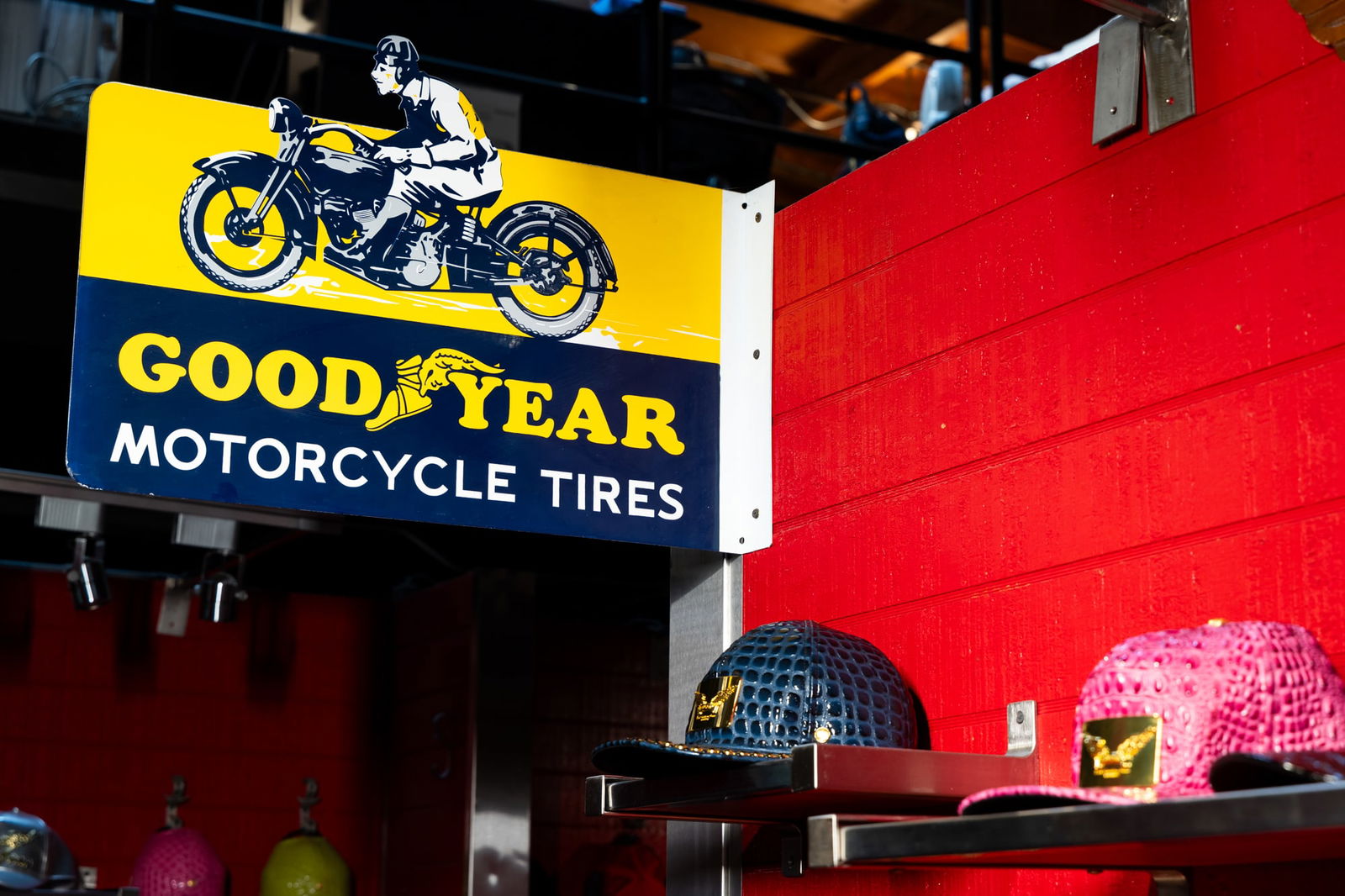 Goodyear Motorcycle Tires Flange Sign (1 of 10)