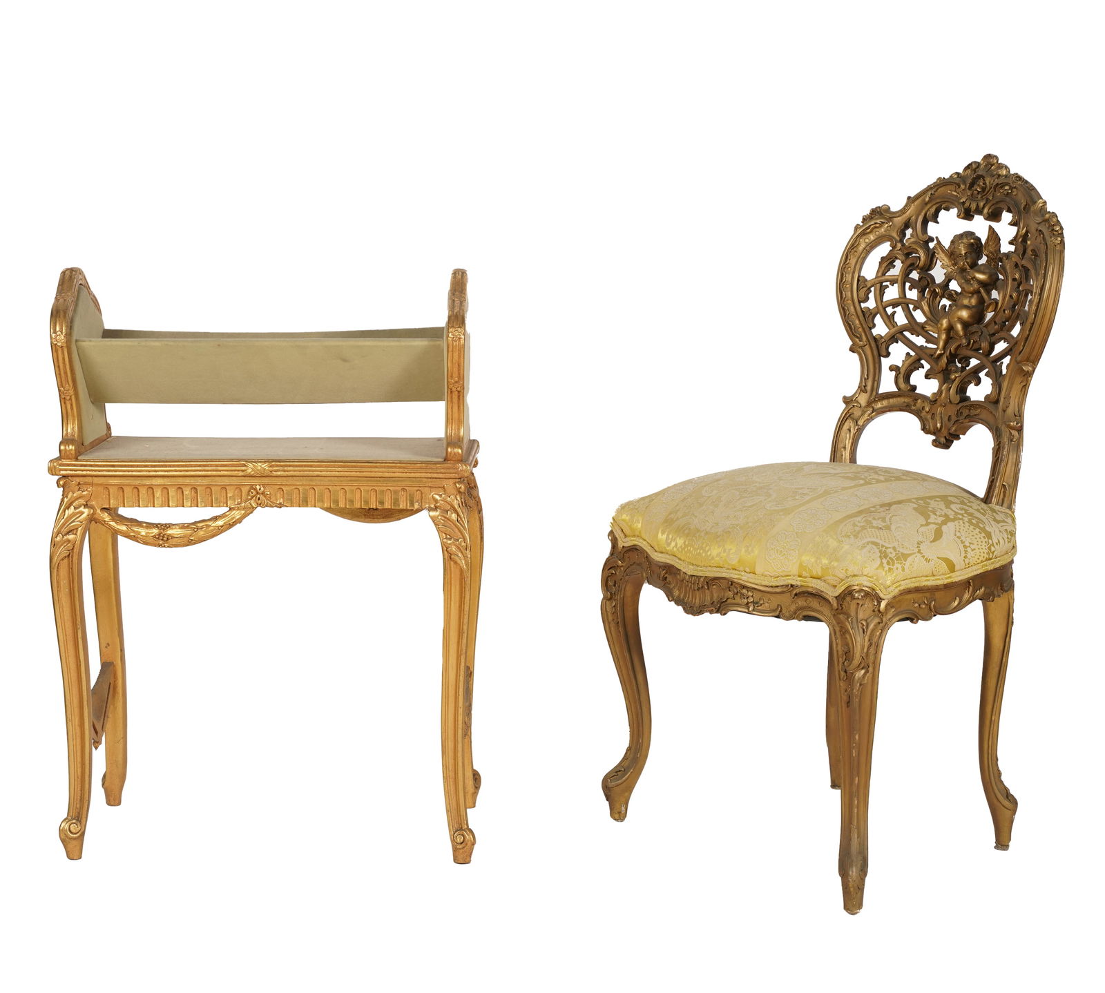 Giltwood Salon Chair and Stand (1 of 20)