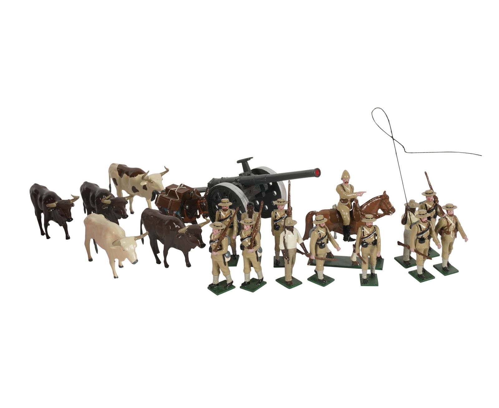 Tradition Miniature Soldiers No. 91: "Naval Brigade Gun and Team Boer War 1899"; hand-painted metal; in the original fitted box The box: 6 1/2 x 11 1/2 x 15 in. (16.5 x 29.2 x 38.1 cm.)