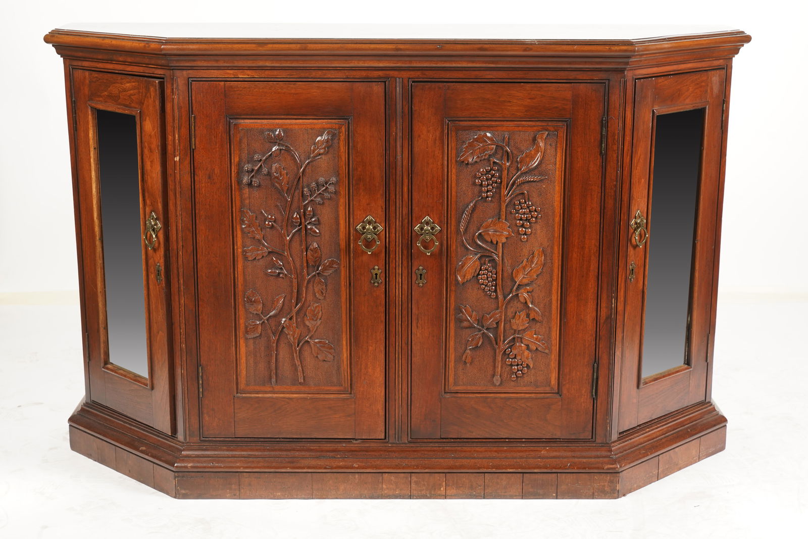 Carved Mahogany Side Cabinet (1 of 10)