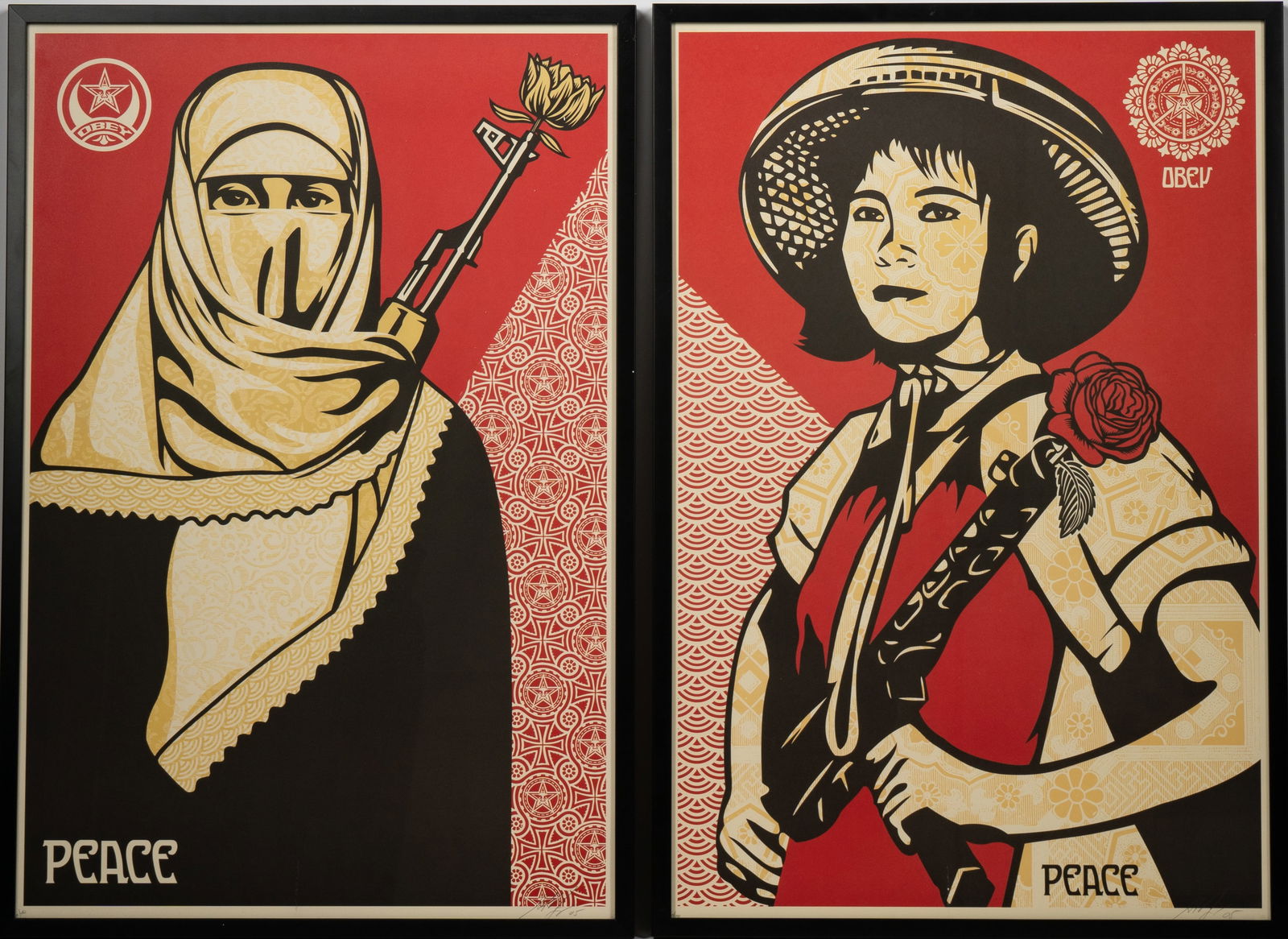 Shepard Fairey (B. 1970): Two Works (1 of 12)