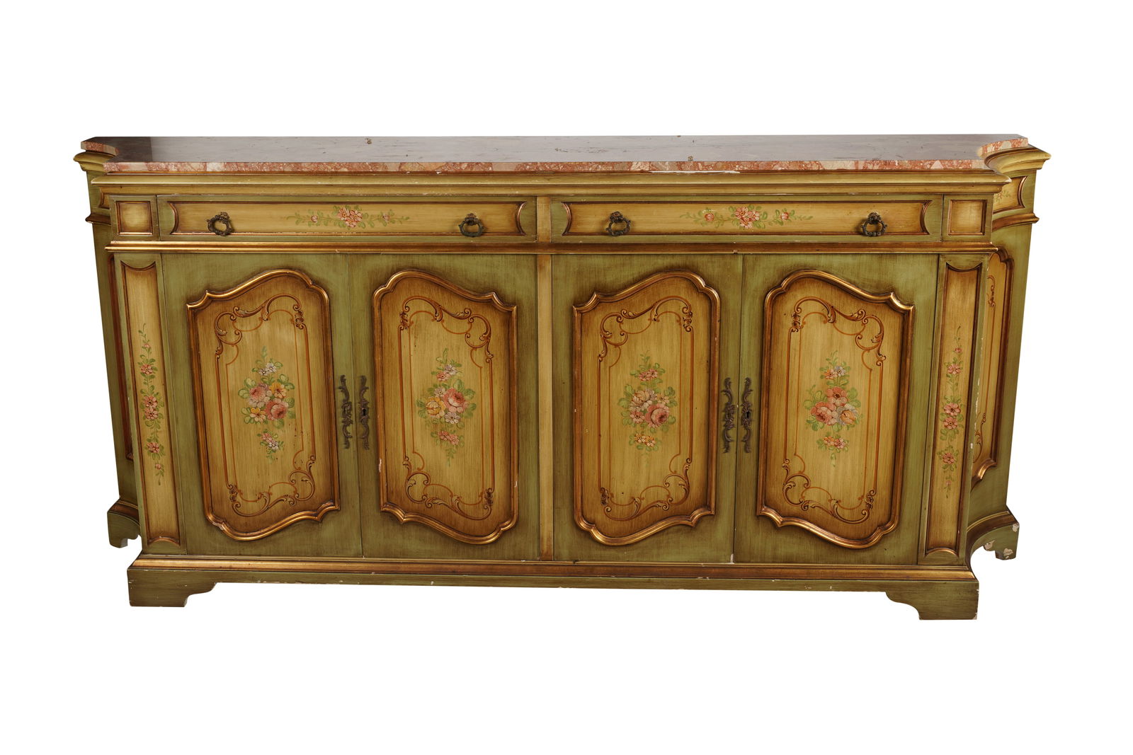 Italian Baroque-Style Painted Sideboard (1 of 9)
