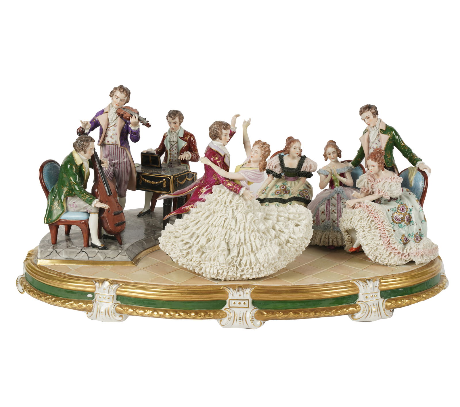 Sitzendorf Porcelain Ballroom Figural Group (1 of 11)