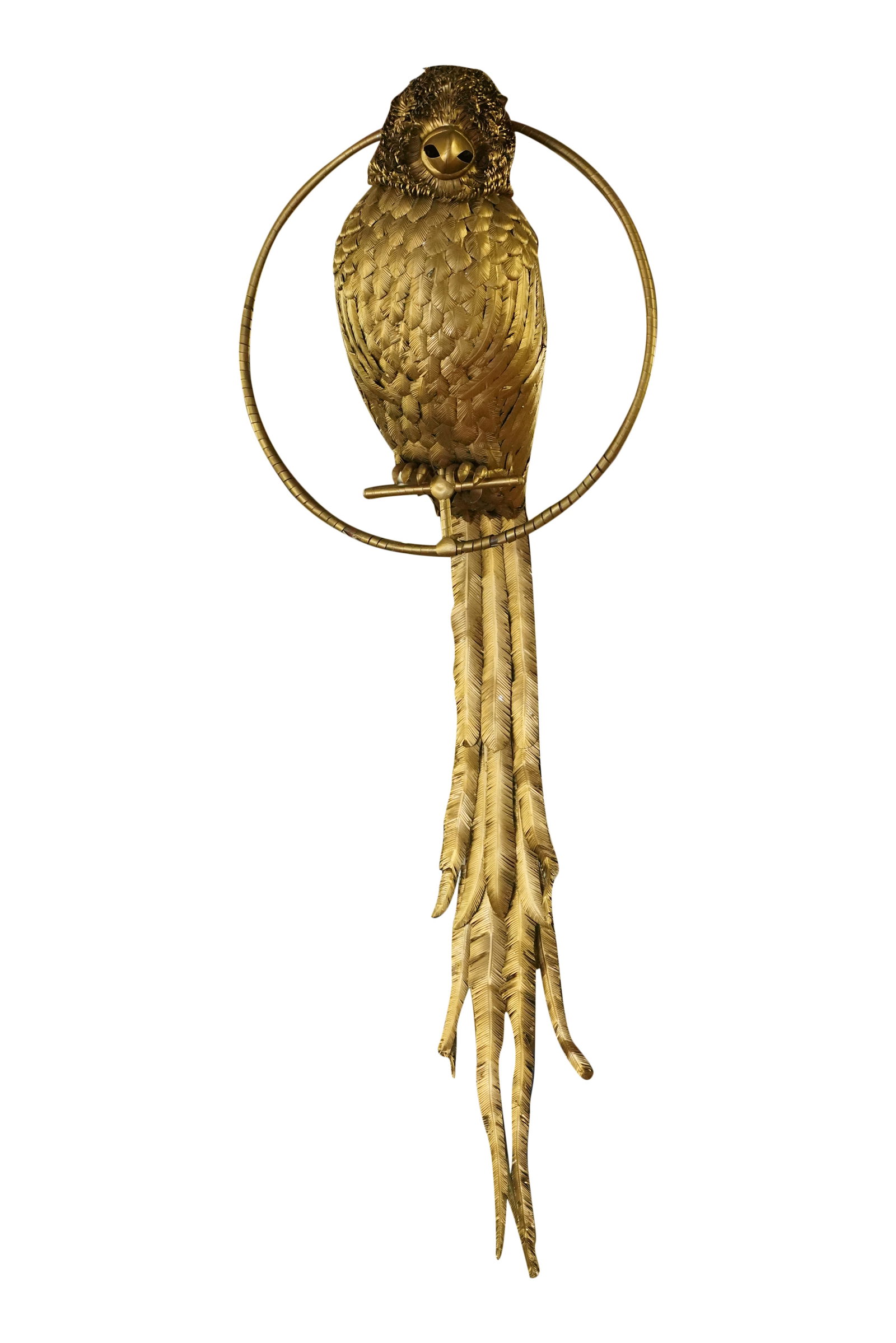 Sergio Bustamante (B. 1949): Parrot: Mexico; brass; not visibly singed Approximately: 83 x 35 x 30 in. (210.8 x 88.9 x 76.2 cm.)