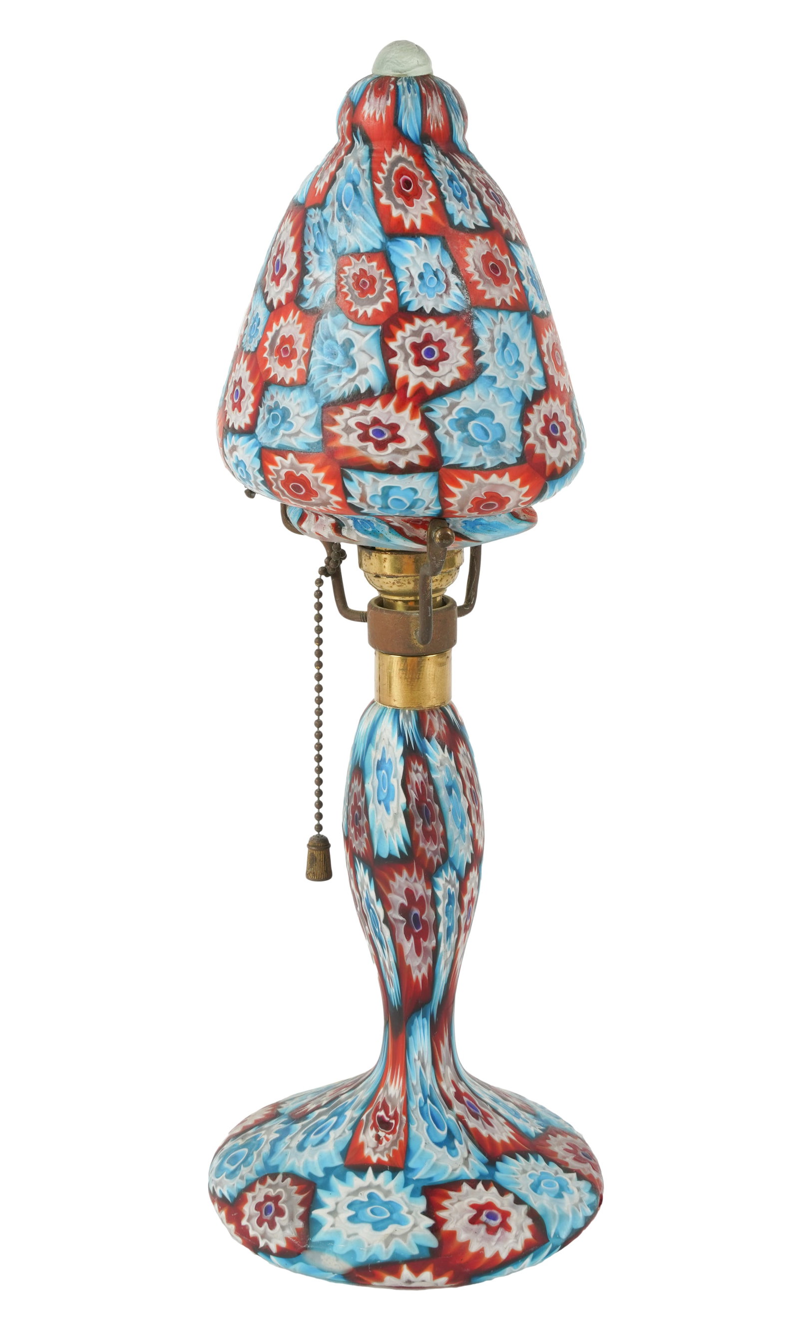 Millefiori Glass Boudoir Lamp: unsigned 12 x 4 1/8 in. (30.5 x 10.5 cm.)
