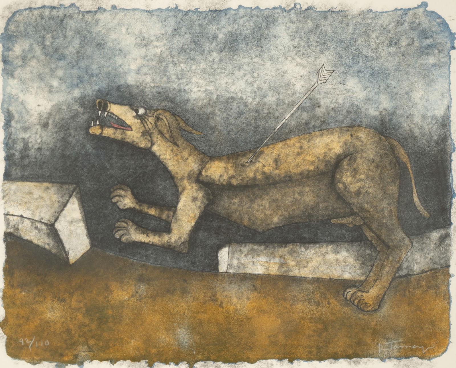 Rufino Tamayo (1899 - 1991): Perro Herido (Wounded Dog) (1 of 14)