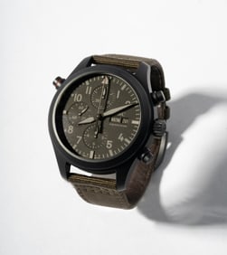 IWC Black Ceratanium Pilot's Watch Double Chronograph