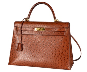 Hermes Sunset Ostrich 35cm Kelly Bag