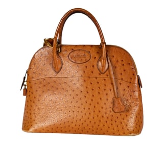 Hermes Ostrich 35cm Bolide Bag with Custom Strap