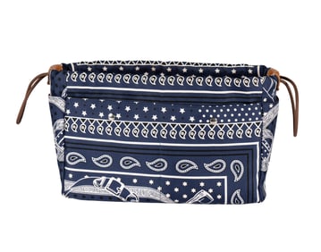 Hermes Fourbi Eperon Bleu Nuit 25cm Silk Pouch