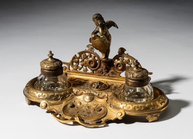 Renaissance Revival-Style Figural Inkstand