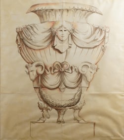 Nick Chavez Late 20th Century: Classical-Style Urn