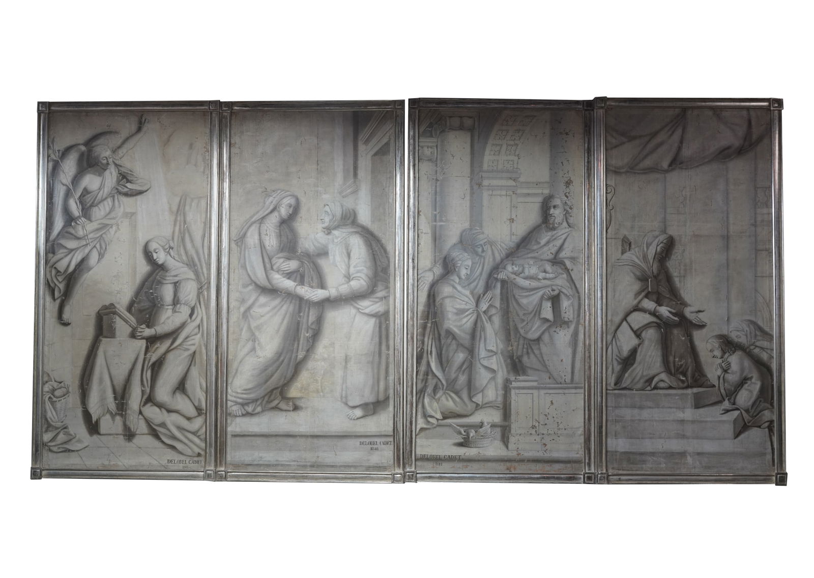 Nick Chavez Continental School: Set of Four Monumental Painted Panels (1 of 15)