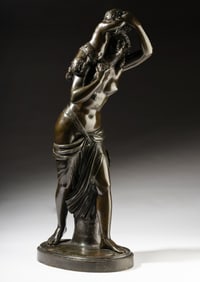 French School: Bacchante and Satyr