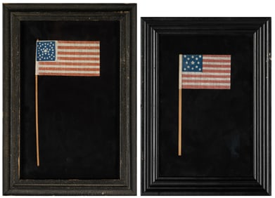 Two American Parade Flags
