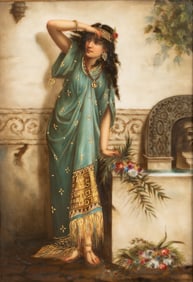 Continental Painted Porcelain Plaque