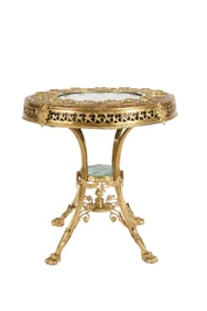 Gilt Bronze and Malachite-Veneered Center Table