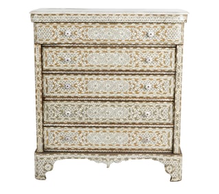 Syrian-Style Shell-Inlaid Chest of Drawers