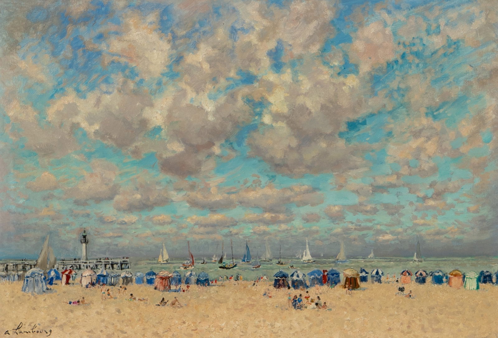 Andre Hambourg (1909 - 1999): La Plage En Ete (1 of 17)