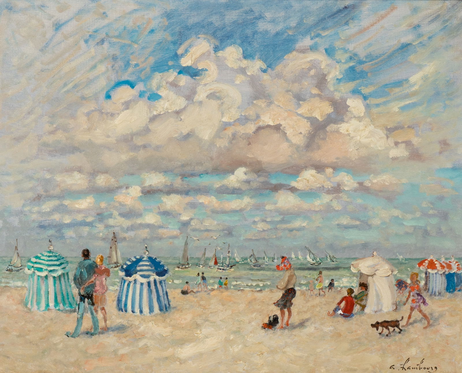 Andre Hambourg (1909 - 1999): Vent De Large A Maree Haute (1 of 18)