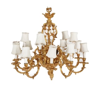 Regence-Style Gilt Bronze Chandelier