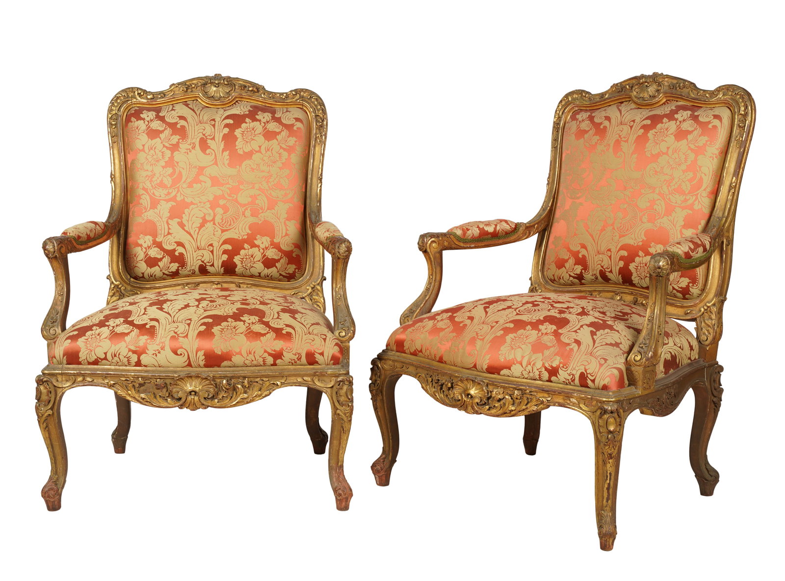 Pair of Carved Giltwood Fauteuils (1 of 11)