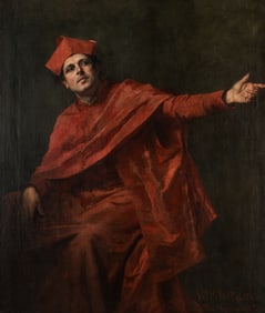 Therese Schwartze (1852-1918): Portrait of a Cardinal