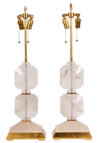 Pair of Rock Crystal Table Lamps