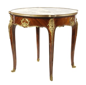Louis XV-Style Gilt Bronze-Mounted Kingwood Center Table